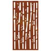 vidaXL Veggskreyting &iacute; Gar&eth;inn 105x55 cm Corten St&aacute;l Bambush&ouml;nnun