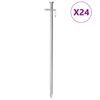 vidaXL Tjaldh&aelig;lar 24 stk. 30 cm 8 mm Galvanh&uacute;&eth;a&eth; St&aacute;l