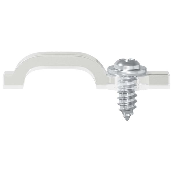 vidaXL LED Strip Clips 12 pcs Gegns&aelig;tt 23,8 x 7,3 x 4,3 mm