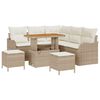 vidaXL Gar&eth;s&oacute;fa sett me&eth; p&uacute;&eth;i me&eth; geymslu 8 pcs Beige og krem