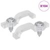 vidaXL LED Strip Clips 2 pcs Gegns&aelig;tt 23,8 x 7,3 x 4,3 mm