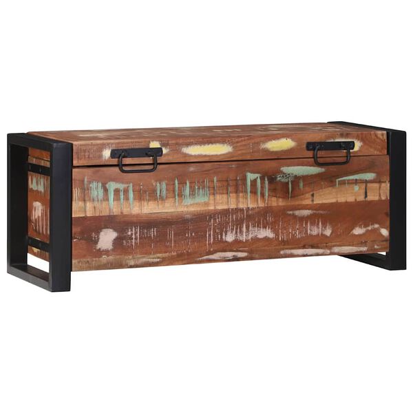 vidaXL Geymslukistur 80 x 30 x 30 cm Gegnheill endurn&yacute;ttur vi&eth;ur