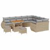 vidaXL Gar&eth;s&oacute;fa sett 12 pcs Drapplita&eth;ur p&oacute;l&yacute;rattan