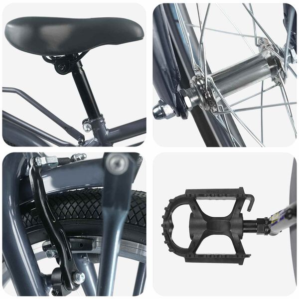 vidaXL Barnahj&oacute;l 18 Tommur fyrir 5-7 &aacute;ra D&ouml;kk gr&aacute;