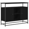 vidaXL Vi&eth;beinteyfla Svartur Eik 100 x 35 x 80 cm Samsettur vi&eth;ur