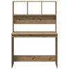 vidaXL skrifbor&eth; me&eth; hillum Artisan Oak 102x45x148 cm Hanna&eth;ur vi&eth;ur