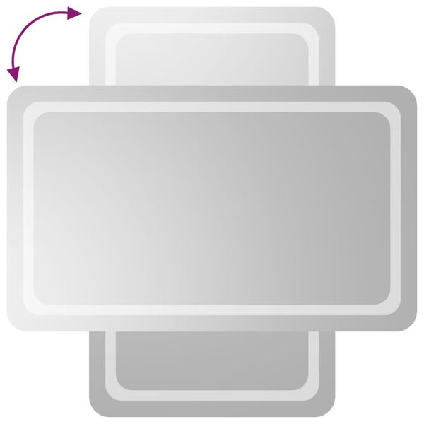 vidaXL LED Ba&eth;herbergisspegill 60x100 cm