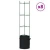 vidaXL Tómatagrindur með Plöntupoka 8 stk. 154 cm Stál og PP