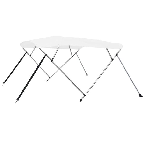 vidaXL 4 Boga Bimini Skyggni Hv&iacute;tt 243x210x137 cm