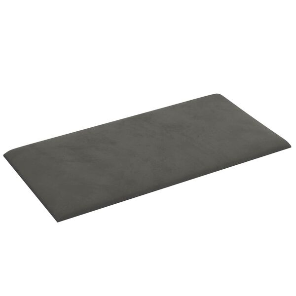 vidaXL Veggh&ouml;fu&eth;p&uacute;&eth;i 12 pcs D&ouml;kk gr&aacute; 30 x 15 cm Flauel