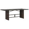 vidaXL Gar&eth;bor&eth; me&eth; Glerpl&ouml;tu Br&uacute;nt 190x80x75 cm P&oacute;l&yacute;rattan
