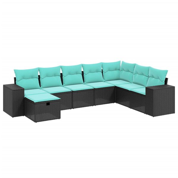 vidaXL 9 Parta Garðsófasett með Sessum Brúnt Pólýrattan