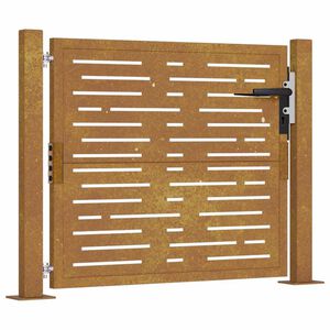 vidaXL Garðhlið 100x100 cm úr corten stáli, ferkantað