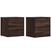 vidaXL vegghengdir n&aacute;ttbor&eth;ssk&aacute;par 2 stk Br&uacute;n eik 40x31x39,5 cm