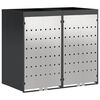 vidaXL R&uacute;llusk&aacute;pur fyrir 3 ruslatunnur Antras&iacute;t 340 x 77.5 x 115.5 cm