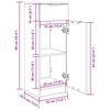 vidaXL Baðherbergisskápur Eikarlitur 32x33,5x90 cm Samsettur Viður