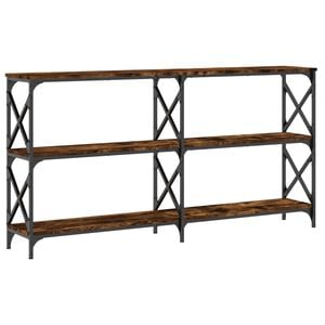 vidaXL Veggbor&eth; Reyklitu&eth; Eik 156x28x80,5 cm Samsettur Vi&eth;ur