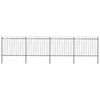 vidaXL Gar&eth;gir&eth;ing me&eth; spj&oacute;ttoppi &uacute;r st&aacute;li 714,5x150 cm sv&ouml;rt