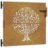 vidaXL Gar&eth;hli&eth; 85x100 cm &uacute;r corten st&aacute;li, tr&eacute;h&ouml;nnun