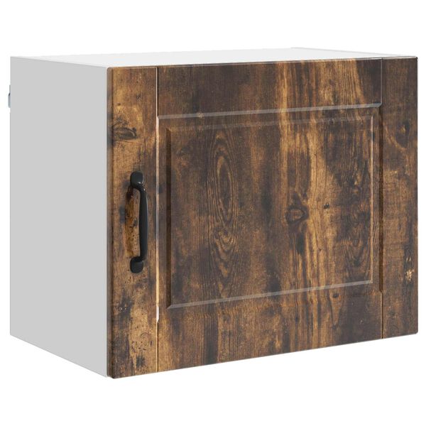 vidaXL Eldh&uacute;s sk&aacute;pur me&eth; hur&eth; Rau&eth;-eik 50 x 31 x 40 cm Samsettur vi&eth;ur