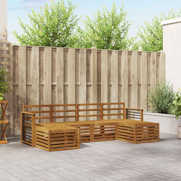 vidaXL S&oacute;fasett 6 pcs N&aacute;tt&uacute;rulegur Hrein akas&iacute;utr&eacute;