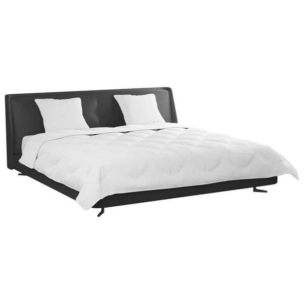 vidaXL S&aelig;ng me&eth; kodda 3 pcs Hv&iacute;tt Microfleece