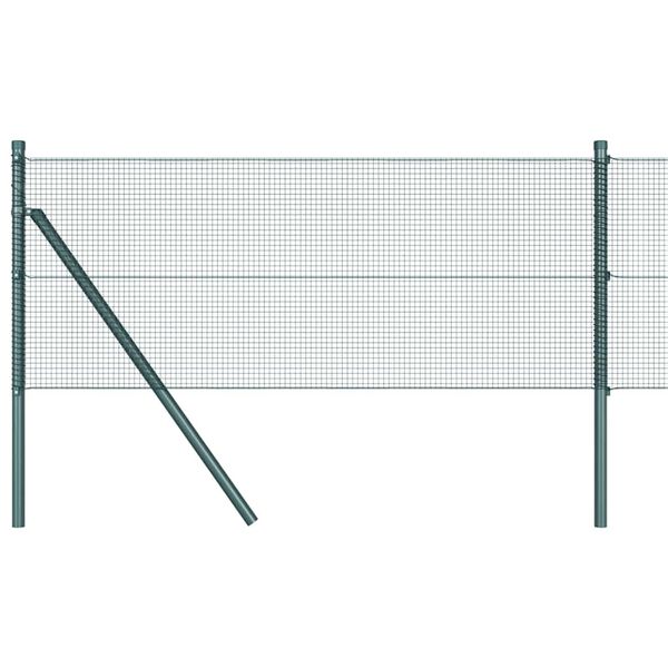 vidaXL Gir&eth;ingarp&oacute;stur Gr&aelig;nn 100 x 0,5 m (12 x 12 mm net) St&aacute;l og PVC