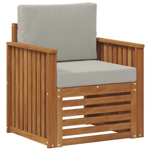 vidaXL &Uacute;ti s&oacute;fasett Solid Akas&iacute;uskei&eth; og P&oacute;lyester N&aacute;tt&uacute;rulegur