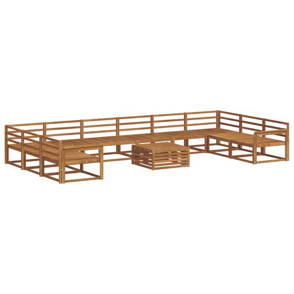 vidaXL &Uacute;ti s&oacute;fasett 11 pcs N&aacute;tt&uacute;rulegur Hrein akas&iacute;utr&eacute;