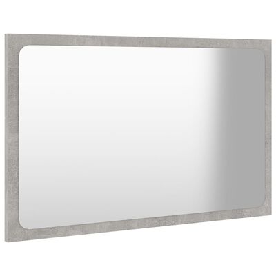 804831 vidaXL 2 Piece Bathroom Furniture Set Concrete Grey Chipboard