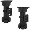vidaXL F&aelig;tur fyrir h&uacute;sg&ouml;gn 2 pcs Svartur 46 x 46 x 128 mm PP