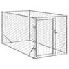 vidaXL &uacute;tihundah&uacute;s me&eth; hur&eth; 2x1x1 m galvaniseru&eth;u st&aacute;li