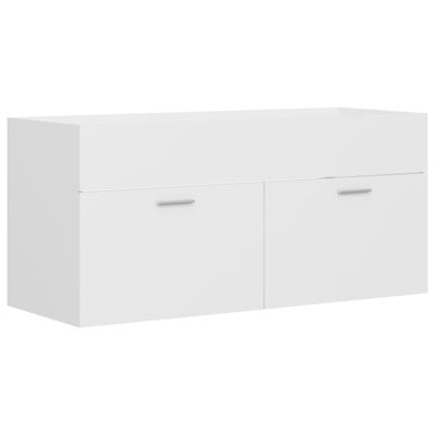 804674 vidaXL Sink Cabinet White 100x38,5x46 cm Chipboard