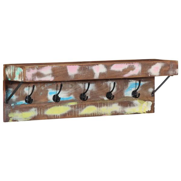 vidaXL Fatahengi Brúnn 73 x 19 x 23 cm Gegnheill endurnýttur viður