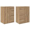 vidaXL Hli&eth;arbor&eth; me&eth; sk&uacute;ffu Corona 2 pcs Artisan Eik 59 x 39 x 80 cm