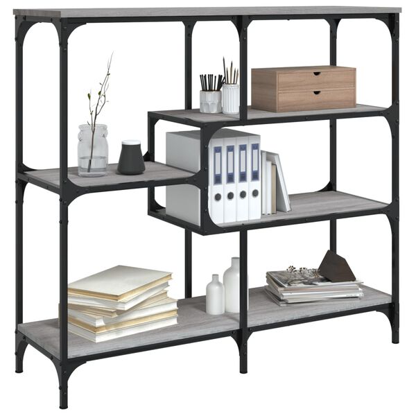 vidaXL Veggborð Grátt Sonoma 103x32x95 cm Samsettur Viður