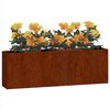 vidaXL Vegghengd Pl&ouml;ntuker 2 stk. Ry&eth;litur Corten St&aacute;l 53x10x17 cm