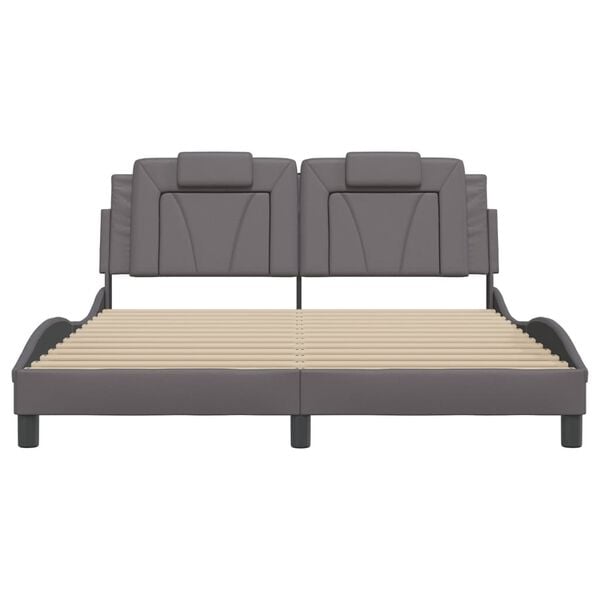 vidaXL R&uacute;mgrind Viana &aacute;n D&yacute;nu Gr&aacute;r 160x200 cm Gervile&eth;ur