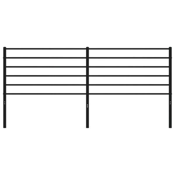 vidaXL H&ouml;fu&eth;gafl &uacute;r M&aacute;lmi Svartur 200 cm