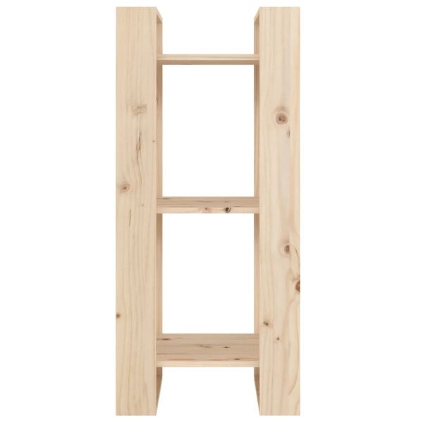 vidaXL Bókaskápur/Skilrúm 41x35x91 cm Gegnheil Fura