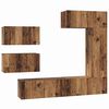 vidaXL Sj&oacute;nvarpssk&aacute;pasett Vegghengt 6 pcs Gamall vi&eth;ur Samsettur vi&eth;ur