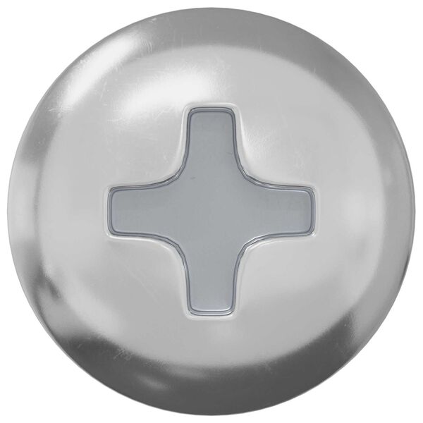 vidaXL Skr&uacute;fa 2 pcs Silfur 9,8 x 35 mm J&aacute;rn