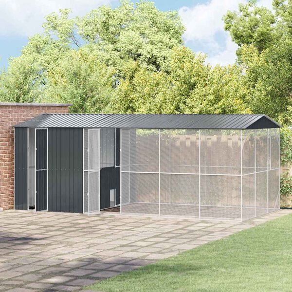 vidaXL Fuglafeiti Antras&iacute;t 645 x 310 x 247 cm Galvaniserad st&aacute;l