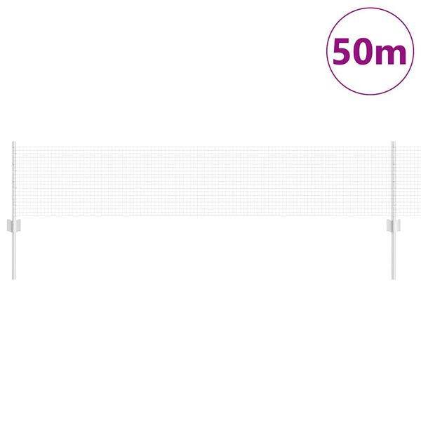 vidaXL Gir&eth;ing me&eth; p&oacute;st Silfur 0,4 x 50 m St&aacute;l