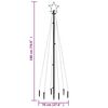 vidaXL Jólatré með Jarðfestingum 108 Litrík LED Ljós 180 cm