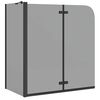 vidaXL Sturta umgj&ouml;r&eth; Svartur 120 x 68 x 130 cm ESG gler og &aacute;l