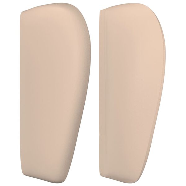 vidaXL Höfðagafl með Eyrum Cappuccino 93x23x78/88 cm Gervileður