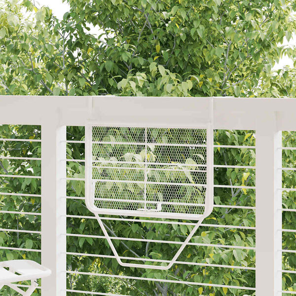 vidaXL Svalabor&eth; Hv&iacute;tt 60x40 cm St&aacute;l