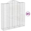 vidaXL Bogadreginn Grj&oacute;tkassi 5 stk. 200x50x200/220 cm Sinkh&uacute;&eth;a&eth; J&aacute;rn