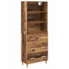 vidaXL H&aacute;bor&eth; Gamall vi&eth;ur 69,5 x 32,5 x 180 cm Samsettur vi&eth;ur